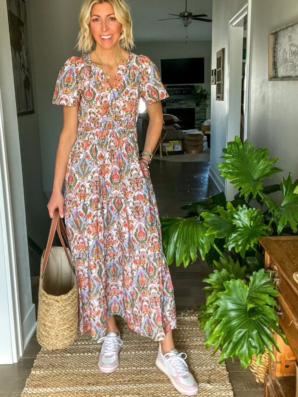 Anthropologie Somerset printed cotton maxi dress. Medium - Picture 8 of 12